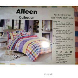 NEW 4pcs Duvet set–1200 thread count cotton -#5